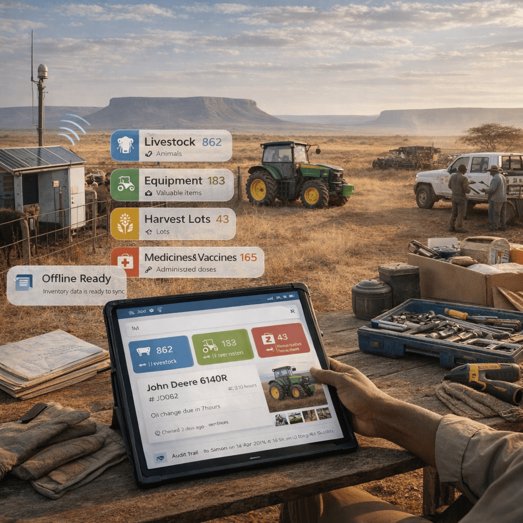 Asset management overview for livestock and equipment