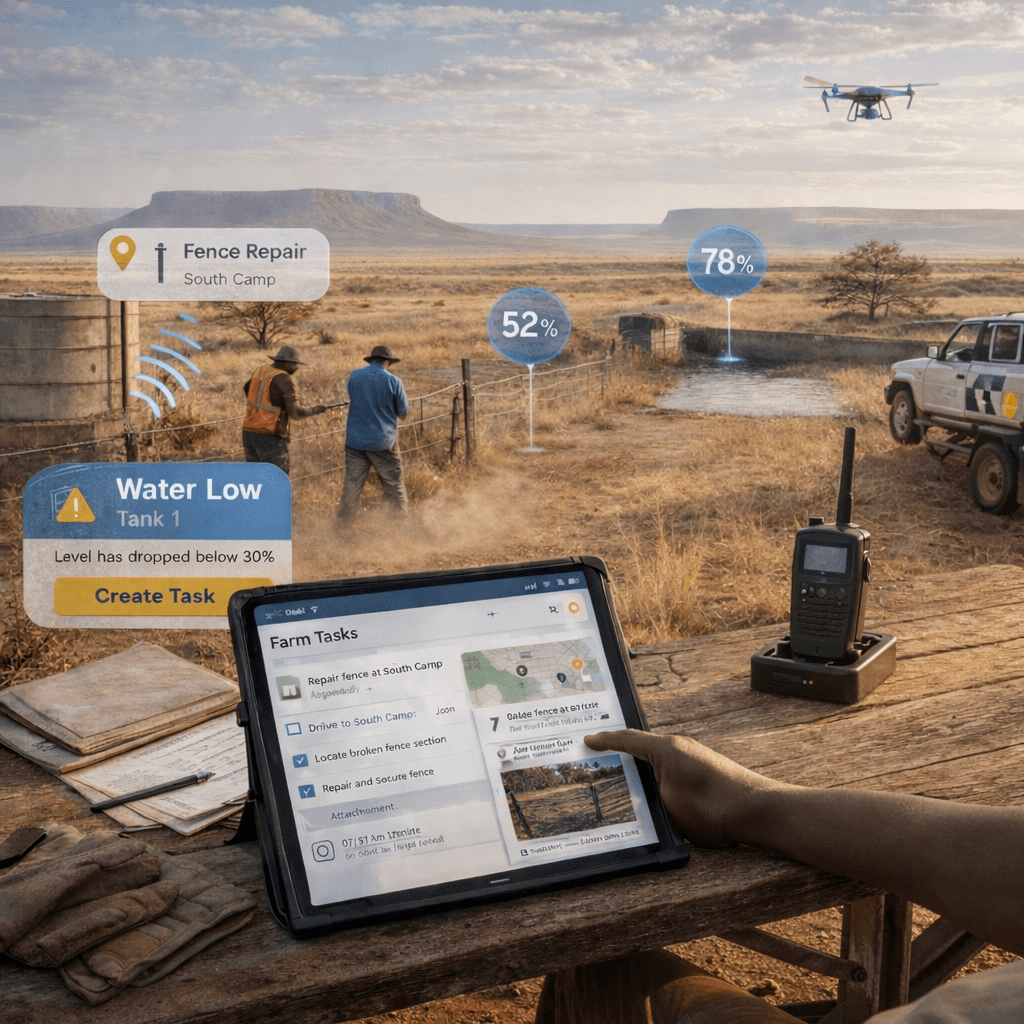 Workflow optimization with task tracking on farms